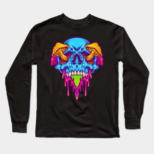 Drip Slime Skull Long Sleeve T-Shirt